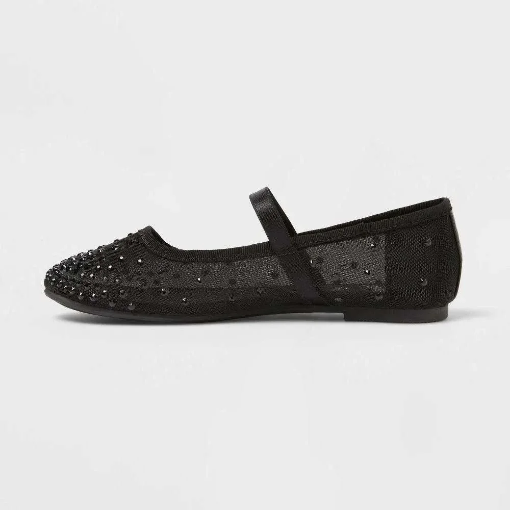 Big Girls Art Class Sybil Ballet Flats Black Size 3 New With Tags